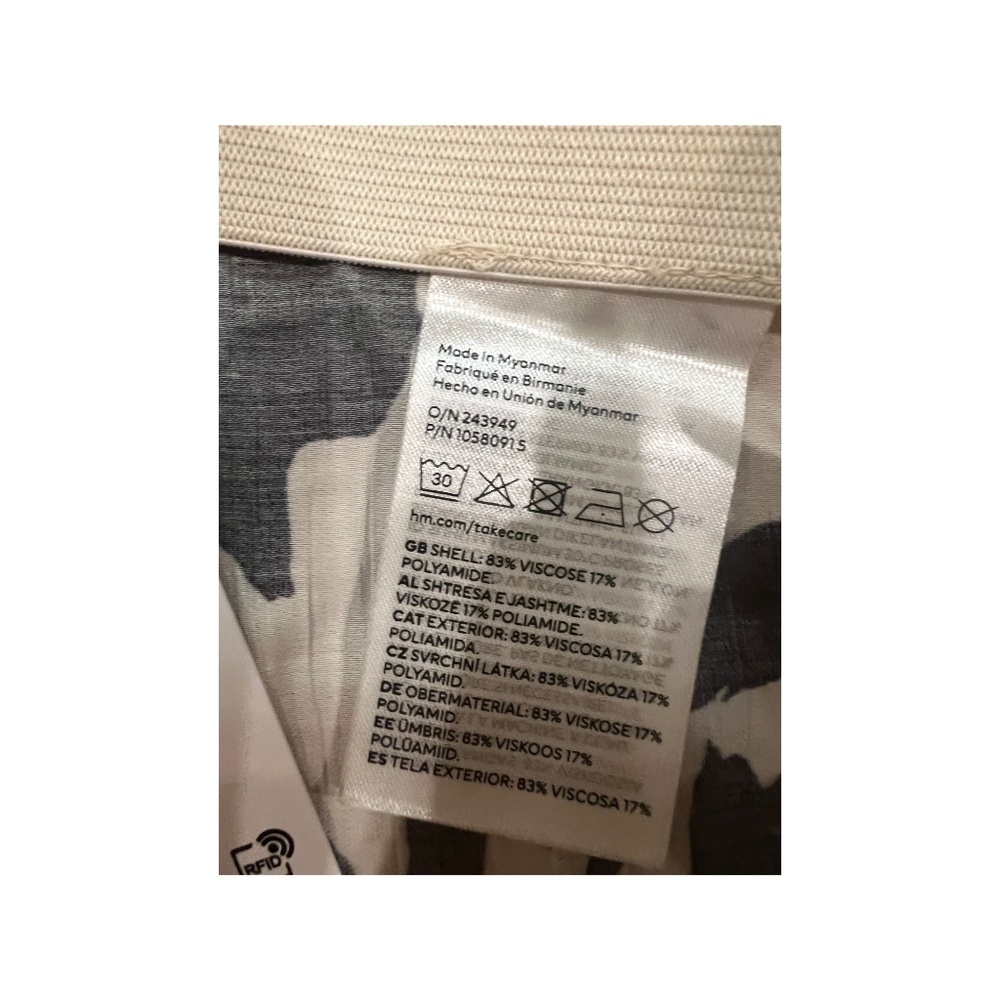 H & M Flared trousers ZEBRA Print Light Beige SIZE 4 - Picture 5 of 5
